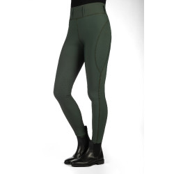 Leggings HKM Jil a vita alta con inserti in silicone Verde oliva