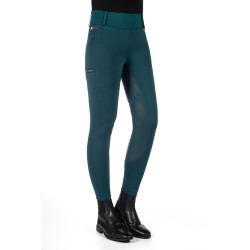 Leggings Lauria Garrelli Livigno con fondo intero in silicone Verde scuro Leggings Lauria Garrelli Livigno con fondo intero in silicone Verde scuro