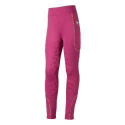 Leggings HKM Polly fondo 1/1 in silicone Magenta Rosa