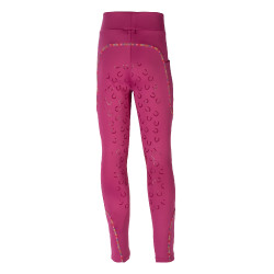 Leggings HKM Polly fondo 1/1 in silicone Magenta Rosa