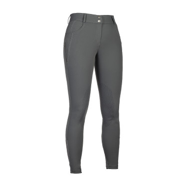 Pantaloni HKM Ari a vita media con rinforzi in silicone Grigio