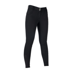 Pantaloni HKM Ari a vita media con fondo intero in silicone Nero Pantaloni HKM Ari a vita media con fondo intero in silicone Nero