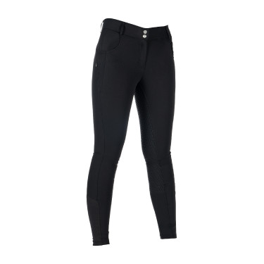 Pantaloni HKM Ari a vita media con fondo intero in silicone Nero Pantaloni HKM Ari a vita media con fondo intero in silicone Nero