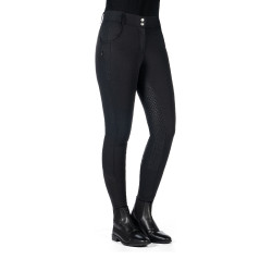 Pantaloni HKM Ari a vita media con fondo intero in silicone Nero Pantaloni HKM Ari a vita media con fondo intero in silicone Nero