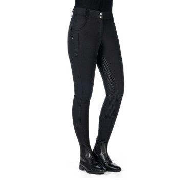 Pantaloni HKM Ari a vita media con fondo intero in silicone Nero Pantaloni HKM Ari a vita media con fondo intero in silicone Nero