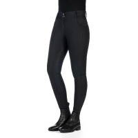 Pantaloni HKM Ari a vita media con fondo intero in silicone Nero