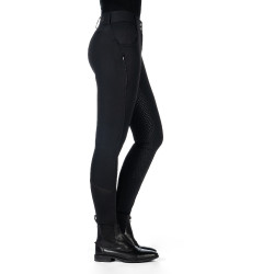 Pantaloni HKM Ari a vita media con fondo intero in silicone Nero Pantaloni HKM Ari a vita media con fondo intero in silicone Nero