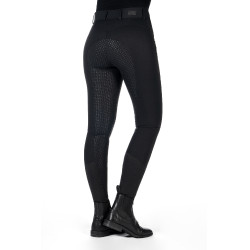 Pantaloni HKM Ari a vita media con fondo intero in silicone Nero Pantaloni HKM Ari a vita media con fondo intero in silicone Nero