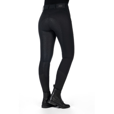 Pantaloni HKM Ari a vita media con fondo intero in silicone Nero Pantaloni HKM Ari a vita media con fondo intero in silicone Nero