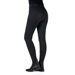 Pantaloni HKM Ari a vita media con fondo intero in silicone Nero Pantaloni HKM Ari a vita media con fondo intero in silicone Nero