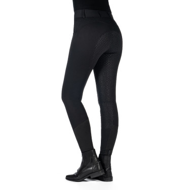 Pantaloni HKM Ari a vita media con fondo intero in silicone Nero Pantaloni HKM Ari a vita media con fondo intero in silicone Nero
