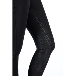 Pantaloni HKM Ari a vita media con fondo intero in silicone Nero Pantaloni HKM Ari a vita media con fondo intero in silicone Nero