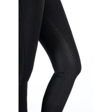 Pantaloni HKM Ari a vita media con fondo intero in silicone Nero Pantaloni HKM Ari a vita media con fondo intero in silicone Nero