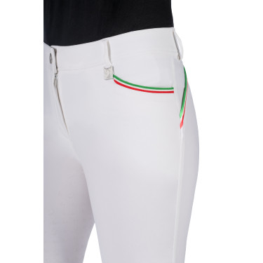 Pantaloni Lauria Garrelli Livigno Sportivi fondello 1/1 in silicone Bianco