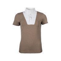 Polo da concorso HKM Virginia a maniche corte Talpa Marrone Polo da concorso HKM Virginia a maniche corte Talpa Marrone