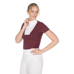 Polo de concours HKM Virginia manches courtes Bordeaux Polo de concours HKM Virginia manches courtes Bordeaux