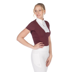 Polo de concours HKM Virginia manches courtes Bordeaux Polo de concours HKM Virginia manches courtes Bordeaux