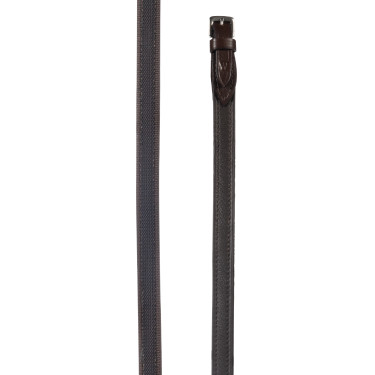 Redini in cuoio HKM rivestimento in gomma Sophie Marrone