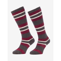 Calzini LeMieux Sabrina Stripe Fluffies Brace Bordeaux