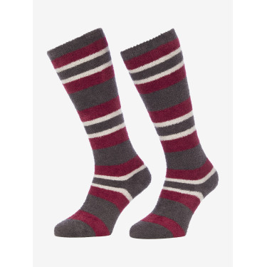 Calzini LeMieux Sabrina Stripe Fluffies Brace Bordeaux Calzini LeMieux Sabrina Stripe Fluffies Brace Bordeaux