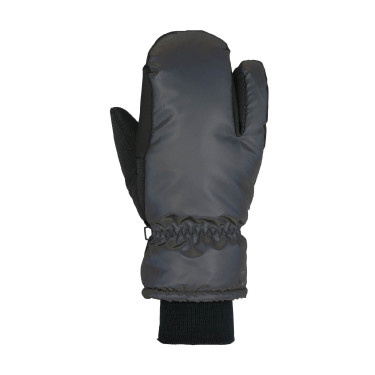 Moffole a 3 dita riflettenti Horze Argento riflettente scuro Moffole a 3 dita riflettenti Horze Argento riflettente scuro