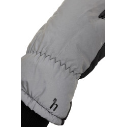 Moffole a 3 dita riflettenti Horze Argento riflettente