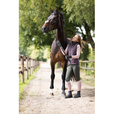 Gilet senza maniche Horze donna Giovane Cavaliere Naia Fondente al burro bruno Marrone