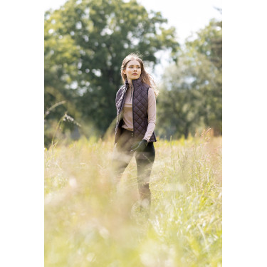 Gilet senza maniche Horze donna Giovane Cavaliere Naia Fondente al burro bruno Marrone