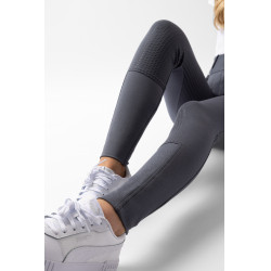 Pantaloni con grip integrale per tutte le stagioni Horze Mira Blu nuvola temporalesca Grigio