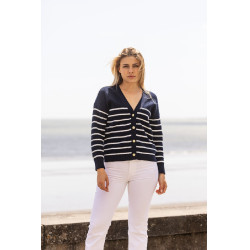 Cardigan Harcour Camelia donna Marino / bianco Blu Cardigan Harcour Camelia donna Marino / bianco Blu