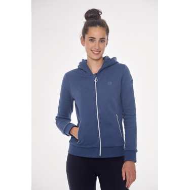 Felpa con zip Harcour Sworm donna Blu acciaio