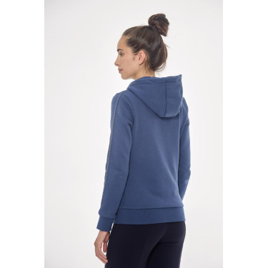 Felpa con zip Harcour Sworm donna Blu acciaio