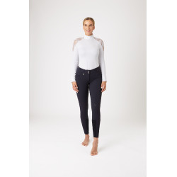 Pantaloni Horze Grand Prix con grip in silicone da donna Blu scuro