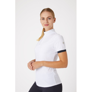 Polo tecnico da donna Horze Taylor Bianco