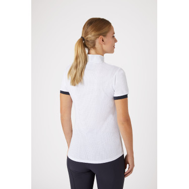 Polo tecnico da donna Horze Taylor Bianco