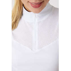 Polo tecnico da donna Horze Taylor Bianco