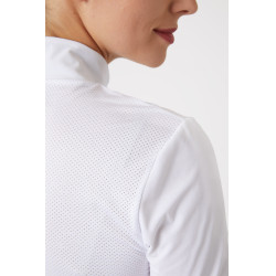 Polo tecnico da donna Horze Taylor Bianco