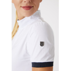 Polo tecnico da donna Horze Taylor Bianco
