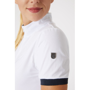 Polo tecnico da donna Horze Taylor Bianco