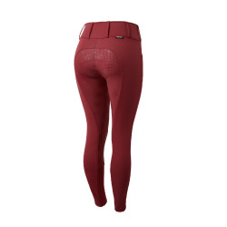 Pantaloni termici Grand Prix Horze con fondo in silicone per donna Rosso profondo
