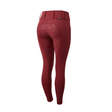 Pantaloni termici Grand Prix Horze con fondo in silicone per donna Rosso profondo