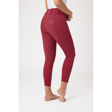 Pantaloni termici Grand Prix Horze con fondo in silicone per donna Rosso profondo
