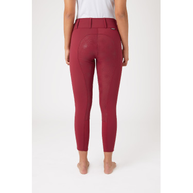 Pantaloni termici Grand Prix Horze con fondo in silicone per donna Rosso profondo