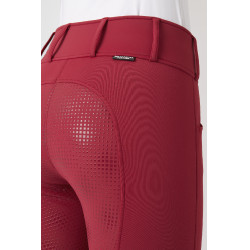 Pantaloni termici Grand Prix Horze con fondo in silicone per donna Rosso profondo