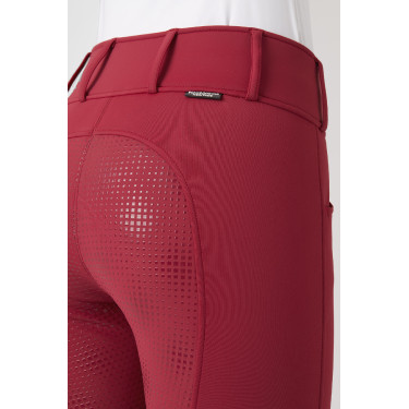 Pantaloni termici Grand Prix Horze con fondo in silicone per donna Rosso profondo
