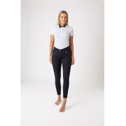 Pantaloni a vita alta con grip in silicone Aubrey Horze donna Blu navy scuro Pantaloni a vita alta con grip in silicone Aubrey Horze donna Blu navy scuro