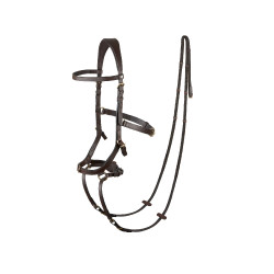 Briglia combinata Orlando Horze bitless in cuoio Briglia combinata Orlando Horze bitless in cuoio
