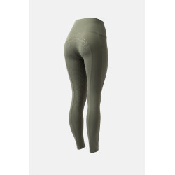Leggings a vita alta con fondo in silicone integrale Gillian Horze donna Scarabeo verde kaki Leggings a vita alta con fondo in silicone integrale Gillian Horze donna Scarabeo verde kaki