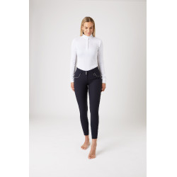 Pantaloni da equitazione a vita alta con full seat in silicone Aubrey da donna Horze Blu navy scuro Pantaloni da equitazione a vita alta con full seat in silicone Aubrey da donna Horze Blu navy scuro