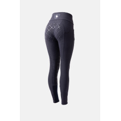 Pantaloni con fondello in silicone Désirée a vita alta da donna Horze Blu navy scuro Pantaloni con fondello in silicone Désirée a vita alta da donna Horze Blu navy scuro